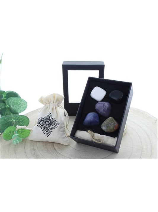 Coffret 5 Pierres Roulées Taille L Anti Stress Relaxation