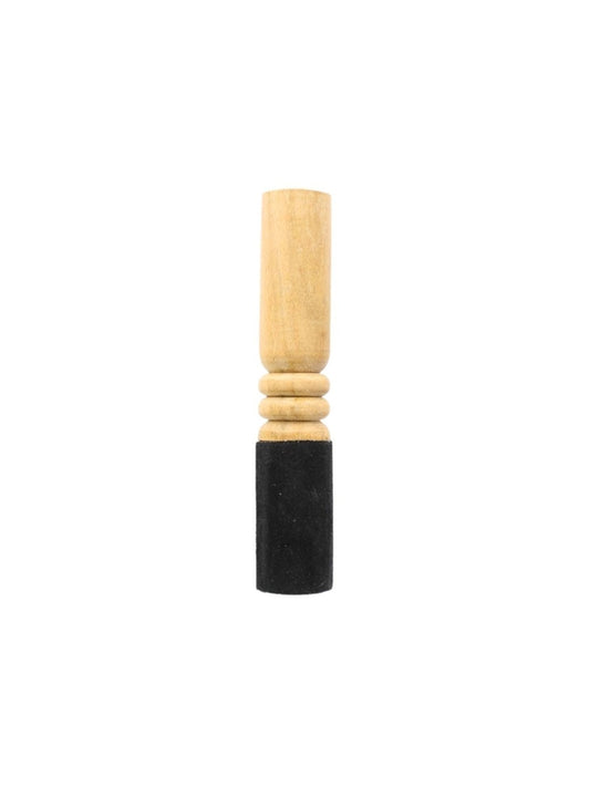 Bâton pour Bol Chantant en Bois et Cuir Noir 19 cm