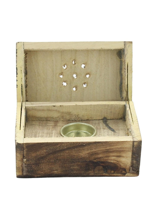 Boîte Porte-encens Cône en Bois de manguier Rectangulaire