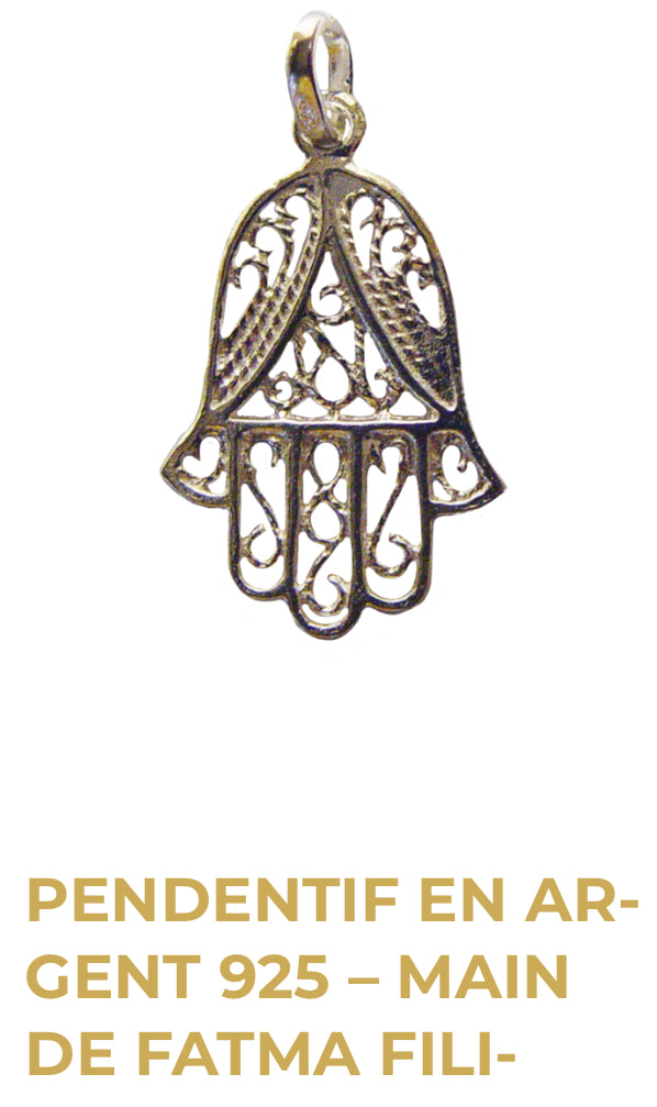 Pendentif Argent 925 -  Main de Fatma